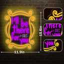 Friends TV Show Neon Sign I'll Be There for You Neon Sign for Wall Decor, Monica's Door Decor LED Light Dimmable LED Decoration for Bedroom Birthday Party Friends Gift