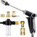 2026 New Heavy Duty Garden Hose Nozzle, 15X More Powerful Than a Garden Hose, 360 Rotating Nozzle with 3 Spray Modes, for Patio, Car, Outdoor Cleaning