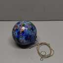 QFkris 4" Hand-Blown Glass Ornaments Glass Christmas Ornaments Friendship Balls for Christmas Tree Hanging Gardens Window Outdoor Gazing Ball Witch Balls for Women (Blue)