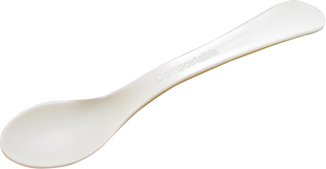 Compostable Mini Spoons: 28 Count, Disposable Spoons, Great For Parties, Events, Tastings, And Sampling, Appetizers And Hors D'oeuvres Spoons Eco Friendly