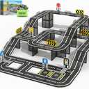 Magnetic Tiles Road Expansion Pack, STEM Magnetic Building Blocks for Kids, Educational Montessori Sensory Toys for Kids Ages 3-5 4-8 5-7, Christmas Birthday Gift for 3+ Year Old Boys Girls