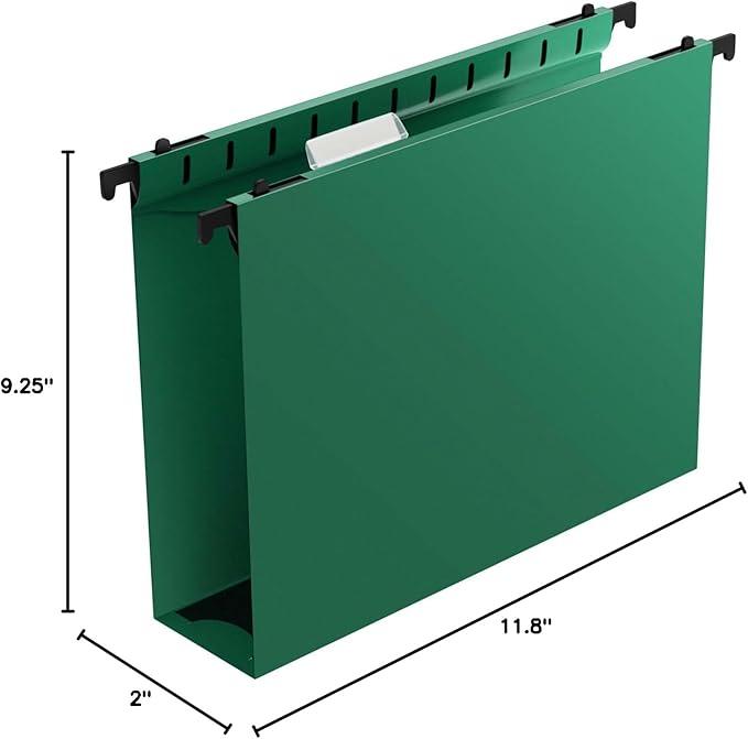 Extra Capacity Plastic Hanging File Folders 9X12X2 5Pack