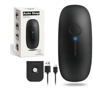 Canslab Ultrablade PRO Auto Stop Can Opener - Rechargeable Electric Can Opener for Kitchen for Seniors with Arthritis - One Touch Side Cut Opener, Smooth Edge, Handfree, Wall Mounted Small Size, Black