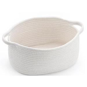 Woven Storage Basket with Handle, Baskets for Gifts Empty, Gift Baskets for Valentines Day Birthday Baby Shower Raffle Burr Fundraiser, Decorative Organizer Box for Spring Home Refresh