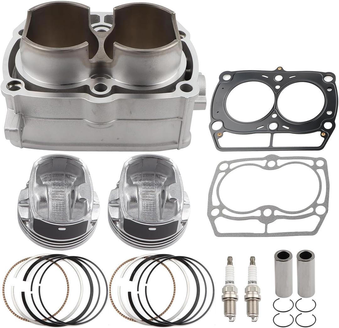 80mm Cylinder Piston Ring Gasket Top End Rebuild Kit Compatible with Polaris Sportsman 800 Ranger 800 RZR 4 800 RZR Crew 800 2005-2014 Twin Cylinder