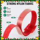 200 Pcs Christmas Garland Ties 12'',10'',8'',4' Nylon Garland Ties Reusable Garland Holders for Railing Adjustable Holiday Garland Ties Hook and Loop for Christmas Tree Wreath Stairways Railings (Red)