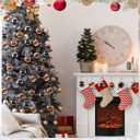 12 Pcs Christmas Felt Highland Cow Print Ornaments 2.36'' Handmade Wool Felt Ornaments Brown Hanging Western Rustic Balls for Christmas Tree Country Farmhouse Party Decor Vintage Xmas Baubles