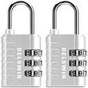 3-Digit Small Combination Lock for Locker - 4 Pack Resettable Luggage Locks for Travel Backpack Suitcase - Gym Employee Locker Lock Combo Padlock