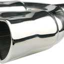 Dual Exhaust Tip 2.5 inch Inlet, Universal Car Exhaust Pipe Modification Tail Throat Tail Pipe Stainless Steel Muffler Tip, Adjustable Heart Shaped Car Decoration (Straight,Silver)