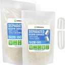 XPRS Nutra Gelatin Size 00 Separated Capsules - 1000 Count Gelatin Empty Capsules Separated in Bags - Separated Empty 00 Capsules - Pill Capsules DIY (Clear), Exp Date: 12/31/25