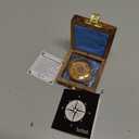 Trust in The Lord With All Your Heart - Proverbs 3:5-6 Quote Engraved Compass With Wooden Box, Greeting Card, Gift Compass, Graduation Day Gifts 2024 for Women Men Boys Girls
