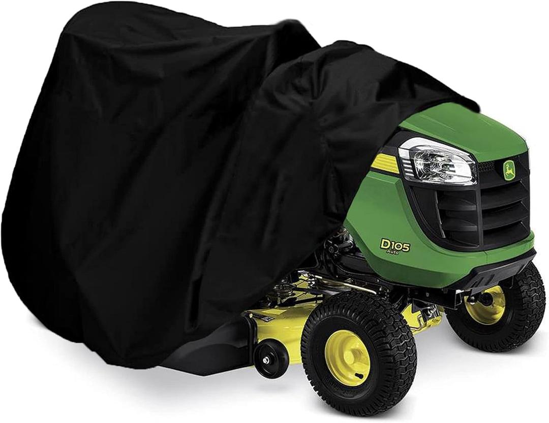 Riding Lawn Mower Cover, Waterproof Tractor Cover Fits Decks up to 54",Heavy Duty 420D Polyester Oxford, Durable, UV, Water Resistant Covers for Your Rider Garden Tractor Outdoor Lawn Mower Storage