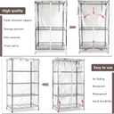 okcool Waterproof Shelf Cover,All Clear Wire Shelf Cover with Zipper,Transparent PVC Clearly Visible.(Fits 36" Wx18 Dx72 H Shelves)