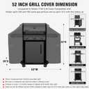Ultimate Durable Grill Cover for Weber Spirit 200 and 300 Series Outdoor Grill,52 Inch Heavy Duty Waterproof Rip-Proof BBQ Cover,Fade Resistant 7106 Gas Grill Cover for Weber with Strap and Air Vent