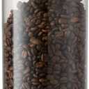 Coffee Bean Storage Container with One-way Valve Airtight Lid Date Tracker for Coffee and More Food Fresh and Storage, Clear Borosilicate Glass Coffee Canister(1.8 Qt - 21 OZ)