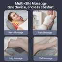 Back & Neck Massager with Heat for Pain Relief, 3D Deep Kneading Massage Cushion for Upper & Lower Back, 3 Intensity Levels, 3 Heat Settings, 15/20/30 Min Auto-Off, Ergonomic Lumbar Support