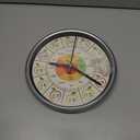 Educational Wall Clock - Silent Movement Time Teaching Clock for Teacher's Classrooms and Kid's Bedrooms (Silver/Multicolor Apple)