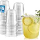 Homestockplus 12 oz Clear Plastic Cups 100 Pack - BPA-Free Stemless Disposable Wine Glasses, Open-Top Drink Cups for Iced Coffee, Wine, Cocktails, Halloween, Thanksgiving & Party Supplies