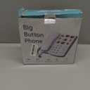 Big Button Phone for Seniors, Corded Landline Telephone with Handsfree Function and 9 Groups of Memory, One-Touch Dialling,Suitable People with Vision Disorders/Hearing Damage (EX-LD-858HF)