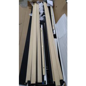 King Size Upholstered Bed Frame with Adjustable Headboard, Faux Leather Platform Bed with Wood Slats, Lychee Grain Leather, No Box Spring Needed, Easy Assembly, Noise Free, White