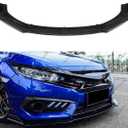 3Pcs Front Bumper Lip Compatible with 2016-2020 Honda Civic, JDM Air Dam Lower Chin Splitter 4 Door Sedan Hatchback Protection Body Kit 2016 2017 2018 2019 2020 (Carbon Fiber Pattern)
