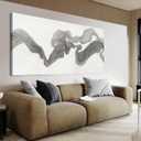 Abstract Wall Art Decor Wall Art Pictures for Living Room Abstract Canvas Art Wall Decor Gray White Wall Art Prints Artwork for Walls Modern Minimalist Wall Art Decorations Home Office Decor 20" X 40"