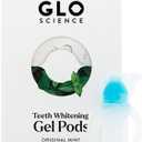 GLO Science Teeth Whitening Gel Pods – Safe, Effective Whitener with Silicon Brush, 6% Hydrogen Peroxide – Fastest Way to Whiter Teeth, Sensitivity Free – Mint Flavor (Pack of 4)