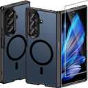 for Samsung Galaxy Z Fold 7 Case Magnetic, Z Fold 7 Case with Screen Protector, [Compatible with MagSafe], Slim Fit Thin Shockproof Protective Phone Cover for z-fold 7, Black