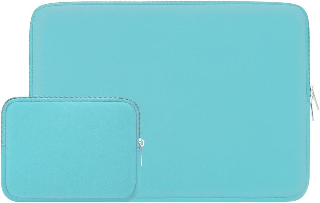 RAINYEAR 14 Inch Laptop Sleeve Case Protective Soft Padded Zipper Cover Carrying Computer Bag with Accessories Pouch, Compatible with 14" Notebook Tablet Chromebook (Blue)