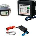 12V Trailer Breakaway Kit with LED Test Light - Electric Break Away System, Universal Waterproof Trailer Brake Controller for Vehicles (Battery Not Included)