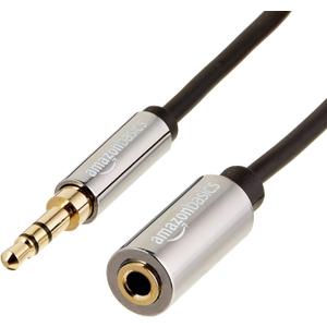 3.5mm Aux Jack Audio Extension Cable, Male to Female, Adapter for Headphone or Smartphone, 25 Foot, Black