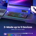 Redragon K671KS Wireless Mechanical Gaming Keyboard, Tri Mode BT/2.4G/USB-C Hot Swappable Custom Keyboard, RGB Backlit Computer Gaming Keyboards, PBT Keycaps, Programmable for PC/Tablet/MAC