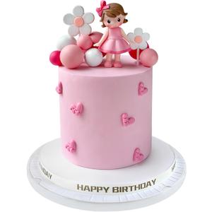 11pcs Princess Cake Topper with Balls Cake Decorations for Birthday Party Decorations