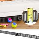 Under Couch Toy Blocker (1,6H x15,7L - 12 Pack) Adjustable Under Sofa Barrier Without Glue Couch Underneath Stoppers for Kid and Pet Toys