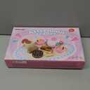 Wooden Tea Set for Little Girls Birthday Gift 3-4 Year Old Princess Toys Play Food Sets for Kids Kitchen Accessories Toddlers 3-5 Outdoor Party Pretend Food Dessert Cookies Wood Toy