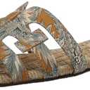 Sam Edelman Women's Bay Flat Sandal Washed Marigold Multi 7 Medium