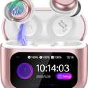 Sleep Earbuds Bluetooth 5.4 in Ear Touch Screen Sleep Headphones, Small Design Mini Sleep Earbuds for Side Sleepers with Sleep Mode, 48H Playtime Sleep Earphones Clear Calls, 5 EQ Modes, Rose