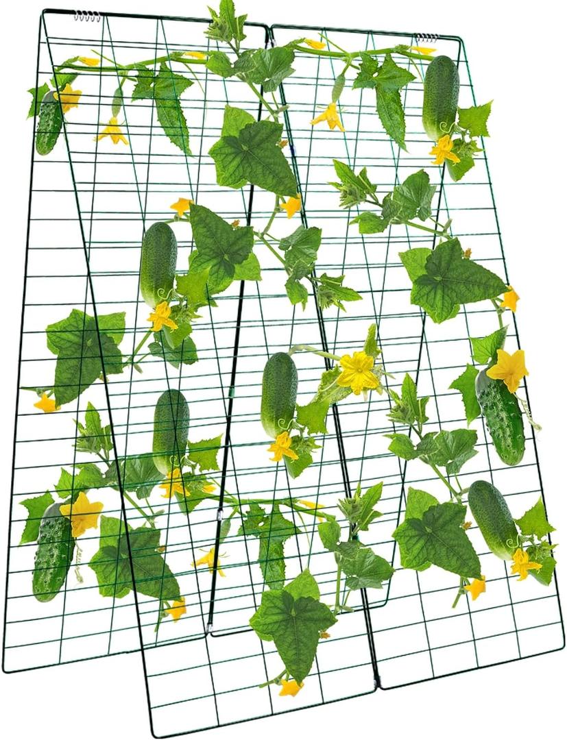 48" H x 34" L Cucumber Trellis for Garden A Frame, Garden Trellis for Climbing Plants Outdoor for Raised Bed(1 Pack)