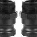 BYH 2pcs Type F Standard Camlock Couplings Camlock Fittings Poly, 2 in Cam Groove Fitting Male Camlock Quick Conversion Connector Cam Latch Fittings Standard Couplings