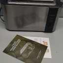 Elite Gourmet ECT-3100 Long Slot 4 Slice Toaster, Reheat, 6 Toast Settings, Defrost, Cancel Functions, Built-in Warming Rack, Extra Wide Slots for Bagels & Waffles, Stainless Steel & Black