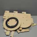 PATIKIL Rotating Wooden Display Rack, 3 Tier Rotating Display Organizer for Greeting Card Coffee Bag Retail Tabletop Display Stand, Wood Color