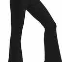 Ipletix Flare Leggings for Women, High Waisted Yoga Pants with Pockets for Women Trousers (3X-Large, Black)
