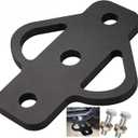 3-Way Trailer Hitch Adapter Steel Hitch Receiver Mount with Bolt for Golf Cart Garden Tractor ATV Lawn Mower Flat Towing Tow Ball Mount(Black)