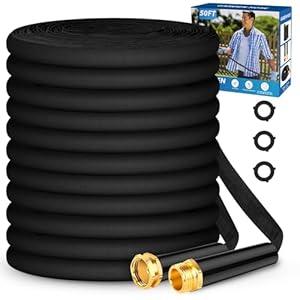 Toolasin Garden Hose 1000ft, Non-Expanding, Lightweight, Aluminum-plated Copper Leak-Proof Metal interface, No-Knots, Portable, Wear-Resistant, Sturdy, Flexible, 3/4GHT, Water Hose for Yard, Garden