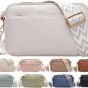 Crossbody Bags for Women, Vegan Leather Shoulder HandbagsPurses for Women with Adjustable Wide Strap (Grey)