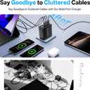 2 Pack USB C Charger Block with 4 USB Cables 120W GaN Type C Charger Fast Charging Block 6 Port Foldable for iPhone 17/16 Series, Pixel, iPad, Samsung Galaxy Series (Black)