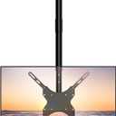 WALI TV Ceiling Mount Adjustable Bracket Fits Most LED, LCD, OLED and Plasma Flat Screen Display 26 to 65 Inch, up to 110 Lbs, Mounting Holes 400x400mm (CM2665), Black