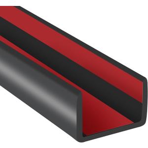 Rubber Edge Trim, 3/4" Self Adhesive Flexible U Channel Edge Protecter, EPDM Material Big Size Deep U Channel Gasket for Plywood, Tables, Desks, Cabinets, Black Color, 20Ft