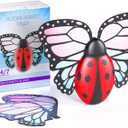 Flying Insect Trap Indoor, Light Fly Trap Captures Flies, Fruit Flies, Gnats, Moths, Mosquito and Other Flying Houseflies(1 Plug-in Device + 3 Pair Refills)