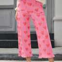 Cicy Bell Womens Ruffle Wide Leg Capris Pants Casual High Waisted Trousers